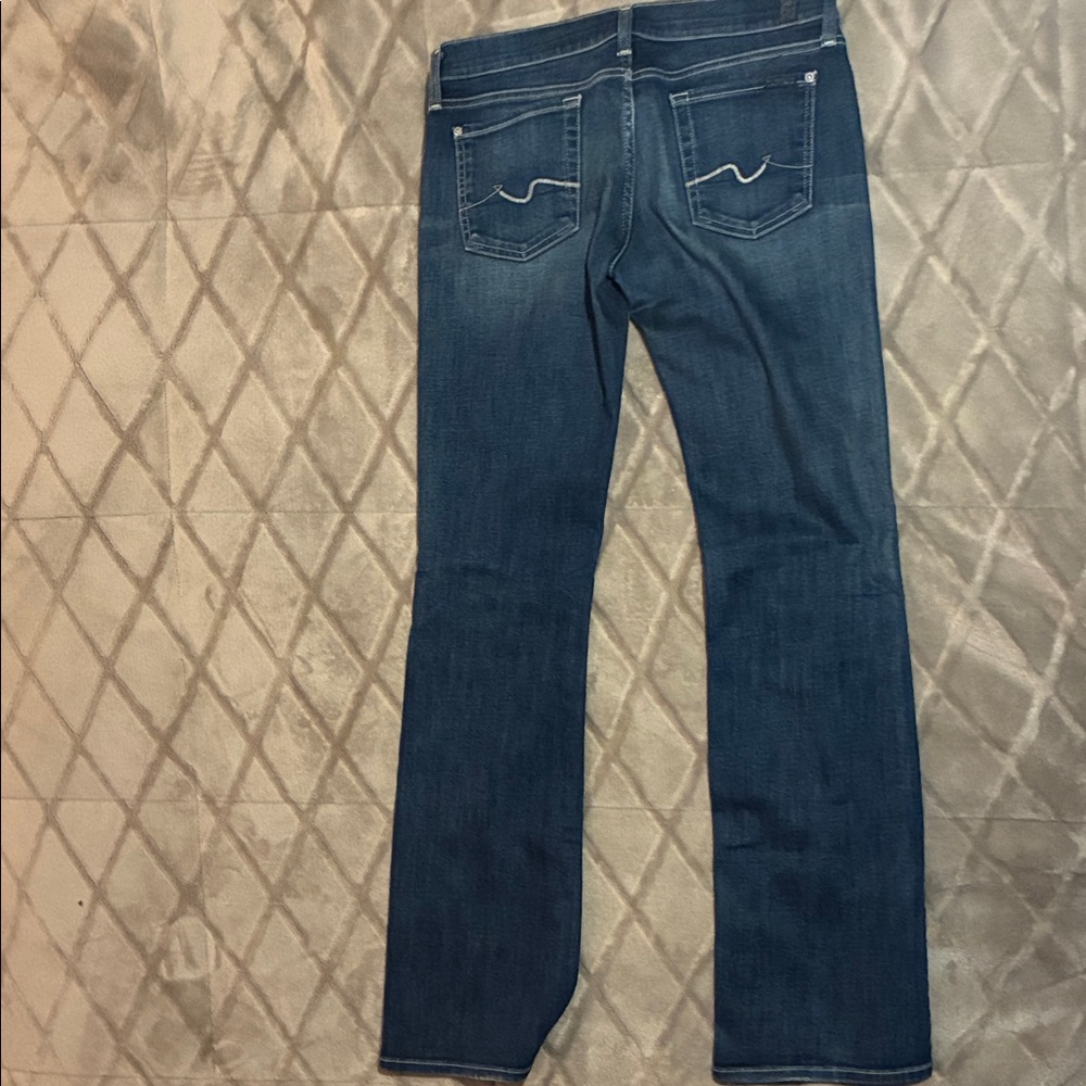7 For All Mankind Indigo Low Rise Bootcut Jeans Women’s 29/32 - Picture 5 of 10